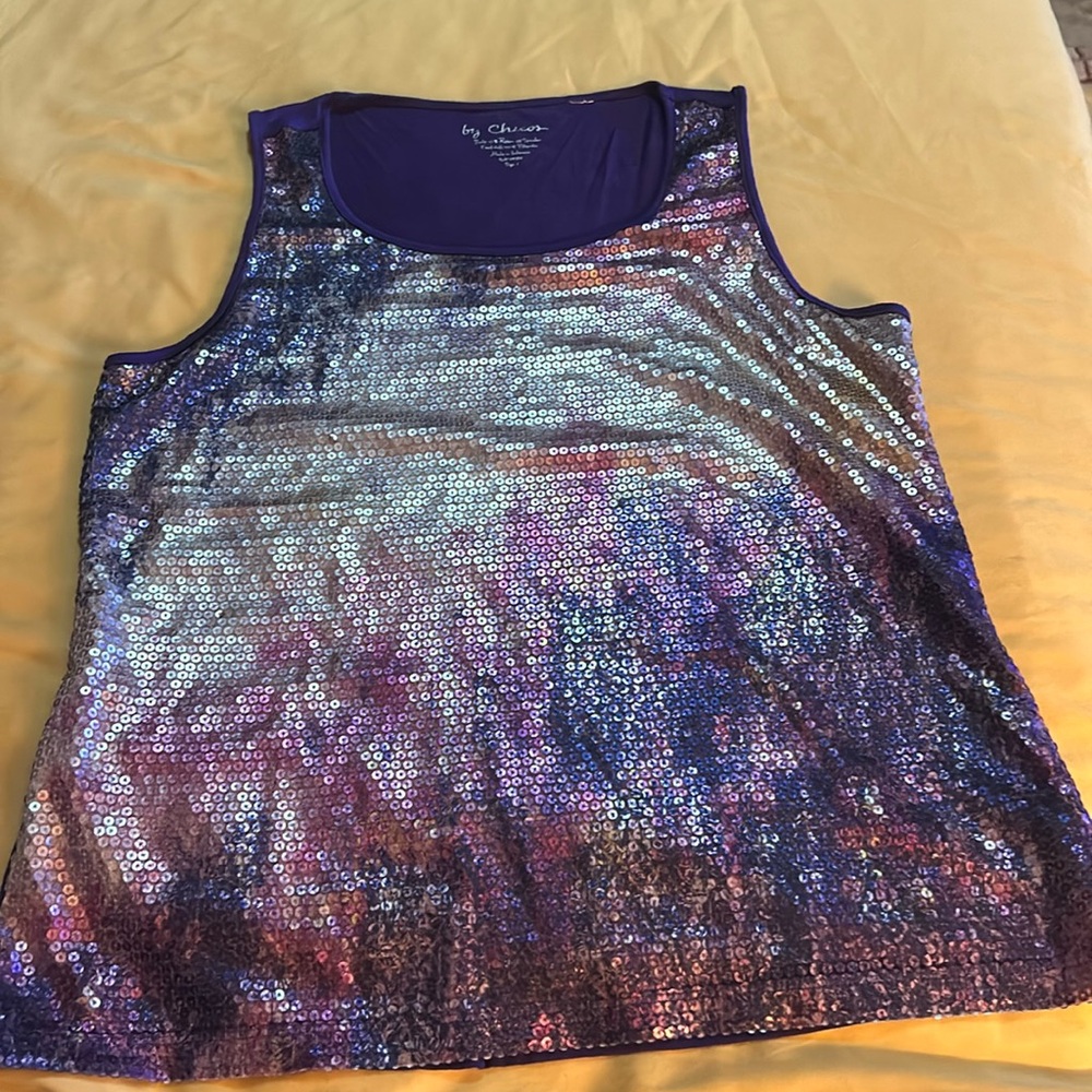 Plus Size Sequined Tank Top
